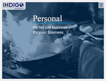 Tablet Screenshot of indigopayments.com